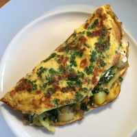 Krautstiel (Mangold)-Safran-Omelettes